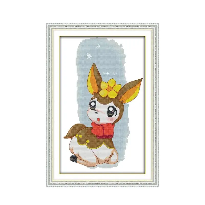 Набор для вышивки крестиком Dreamfounder с изображением оленя (осень) 4 сезона