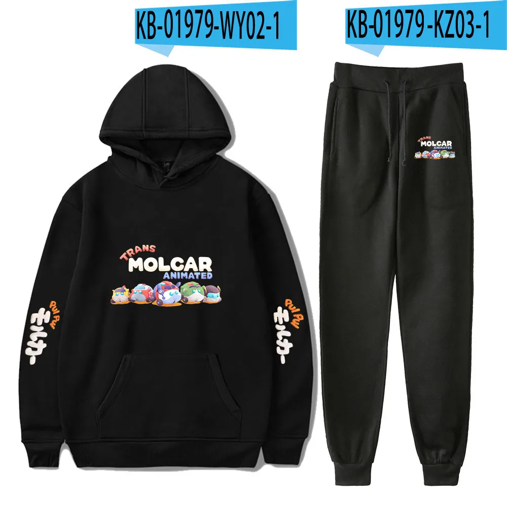 

2 To 14 Years Old Kids Hoodie Sets Pui Pui Molcar Hoodies+Sweatpants Suit Students Funny Anime Hoodie Pui Pui Pui Sweatshirts