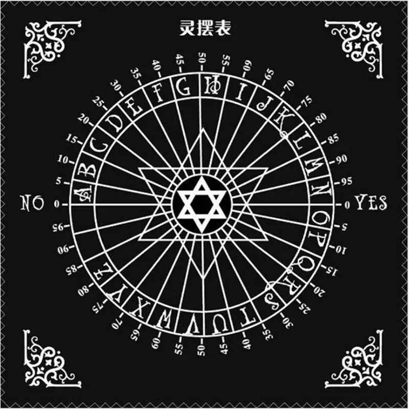 

1pc Tarot Tablecloth Divination Tarot Card Pad Pendulum Magic Pentacle Runes Tarot Altar Table Cloth 30x30cm