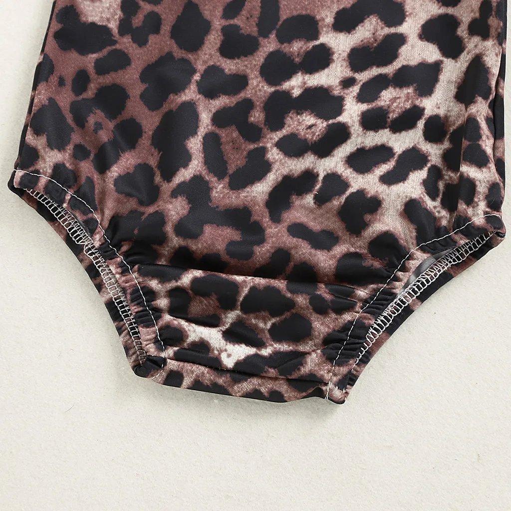 Комплект из двух предметов м летний купальник для маленьких девочек Леопардовый
