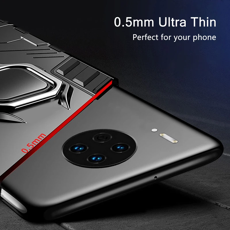 Ударопрочный армированный чехол KEYSION для Huawei Mate 30 Pro Lite чехол-накладка с кольцом