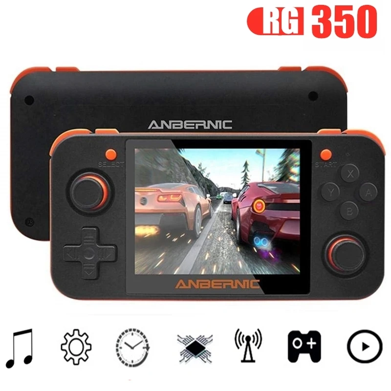 

RG350 Ретро видео игры портативная игровая консоль мини 64 бит 3,5 дюймов IPS Экран Двухъядерный Встроенный 5000 + Классический игровой плеер PS1