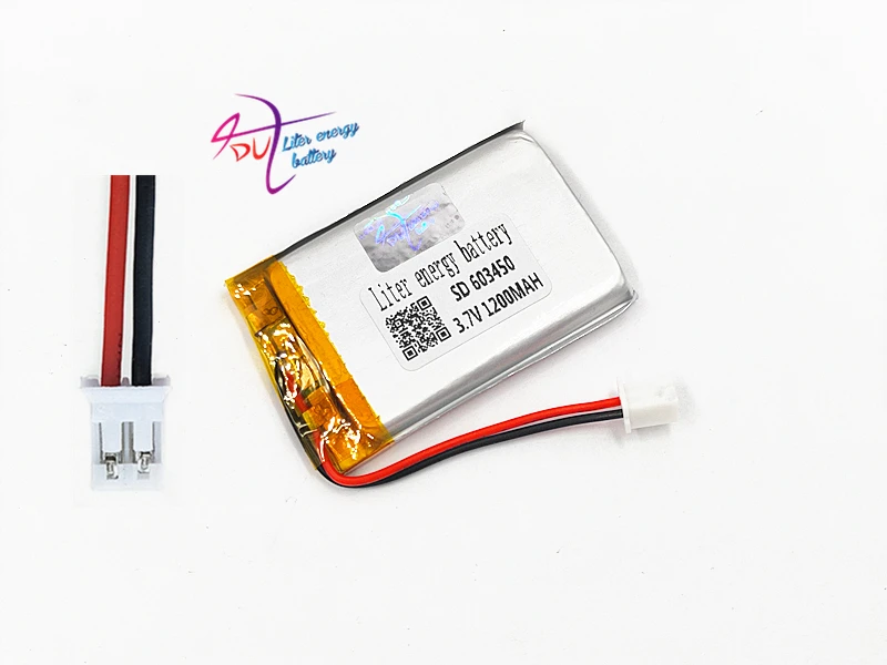 JST PH 2 0 мм 2pin 10 шт 3 7 V 1200mAh литий полимерный LiPo аккумуляторная батарея для GPS DVD