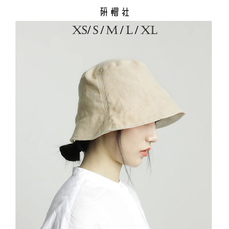 

Drop Shippign Top Grade Thin Linen Fisherman Hat Women Bucket Hat Men Big Size Panama Hat 54-56cm 56-58cm 58-60cm 60-62cm