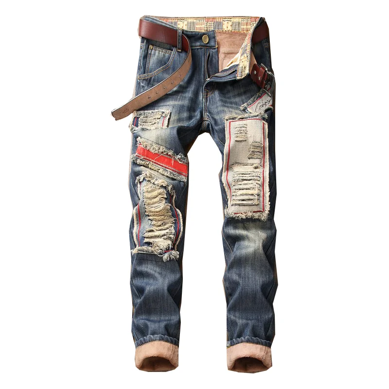 Men's high quality ripped designer jeans, sizes 28-38 40 Japanese streetwear for fall/winter 2021