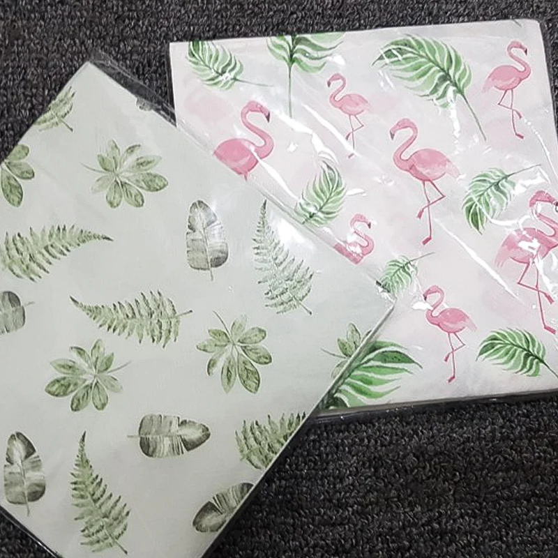 20 шт. одноразовые салфетки в виде фламинго|Одноразовая посуда для вечеринок| |