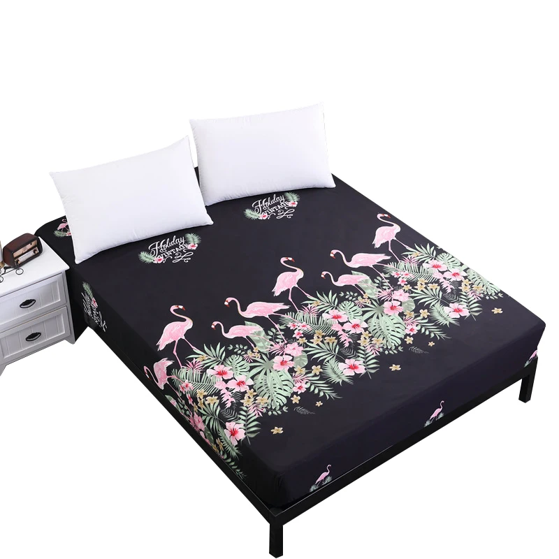 Наматрасник с принтом простыня покрывало эластичным водонепроницаемым матрасом