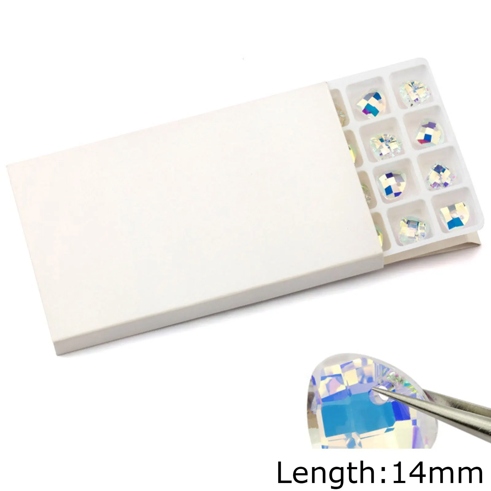 

Fashion Glass Rainbow Color Aurora Borealis Charms Pendants Women Girl Jewelry Making Multiple Styles Party Friend Gift 28PCS