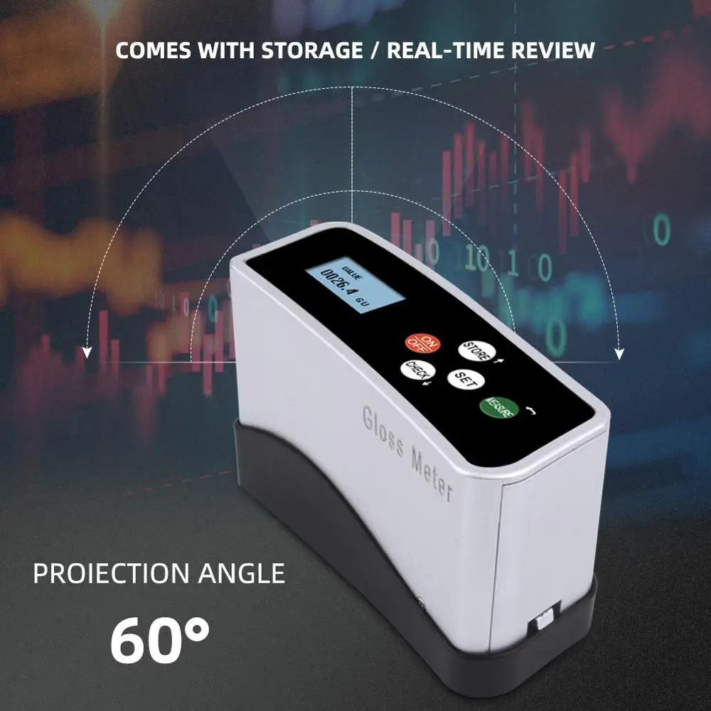 Yieryi цифровой измеритель блеска для краски и чернил плитка камень Бамбуковая