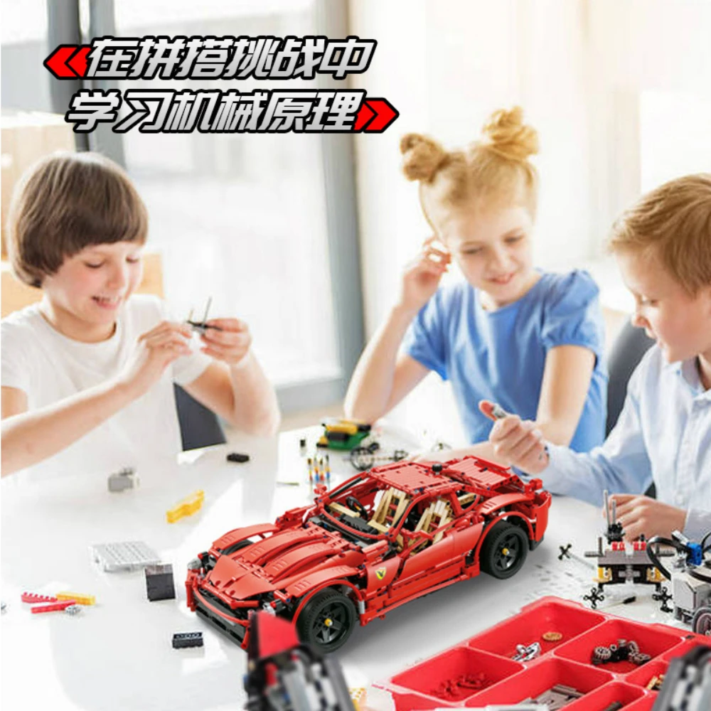 

Expert Creator High-tech Series City 33007 RSR Red Super Racing Car Future SUV Building Blocks Bricks Moc Model Modular Kits
