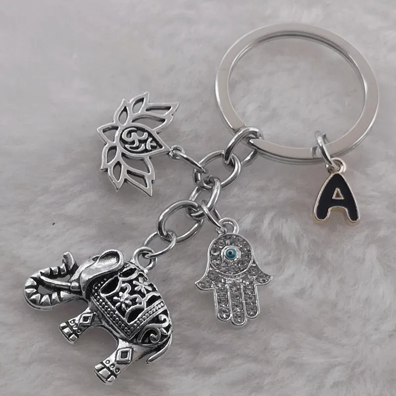 A-Z письмо Племенной Этнические брелок уникальный в богемном стиле подарок
