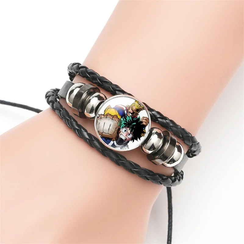Explosive Accessories My Hero Academia Anime Cosplay Time Gemstone Leather Bracelet Hand-woven Adjustable Bracelet Gift Selling