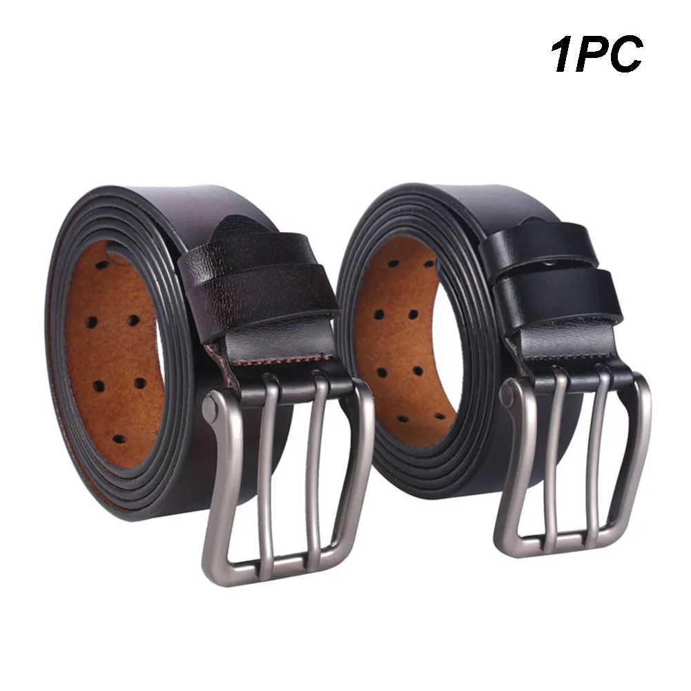 

Men Leather Girdle Large Size Casual Belt Double Needle Buckle Strap Pin Business Lengthen