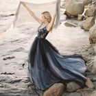 Черные богемные свадебные платья, кружевные богемные свадебные платья, свадебные платья, свадебные платья