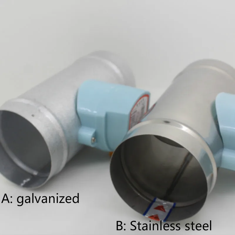Электрический воздушный воздуховод 50 250 мм оцинкованный клапан из нержавеющей