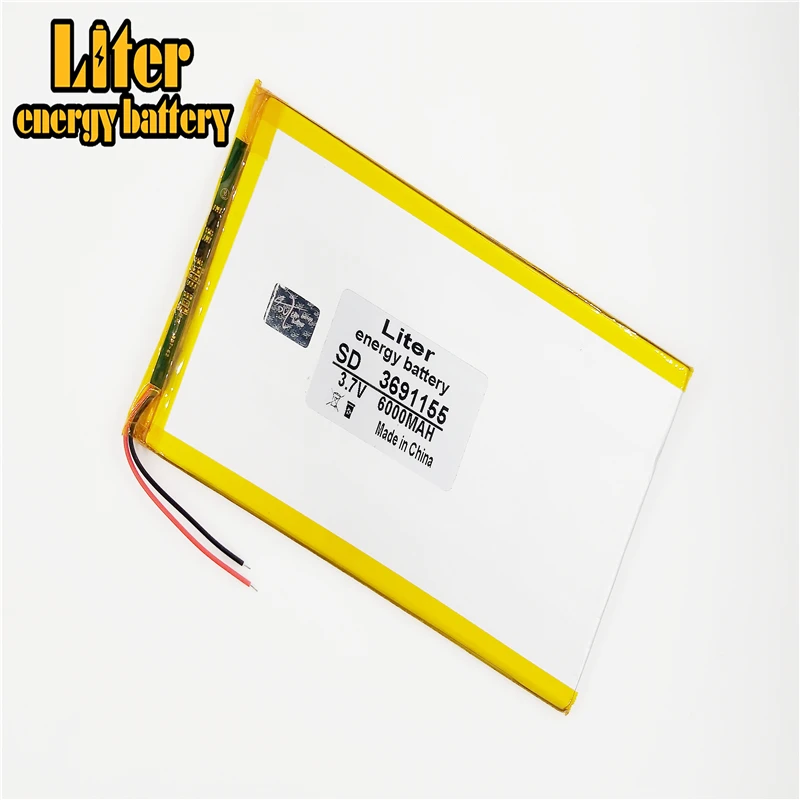 3 7 V 6000mAH 3691155 3590155 PLIB (полимерный литий ионный аккумулятор) аккумулятор для