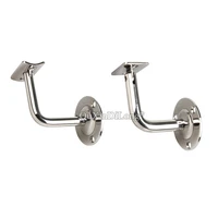 10pcs chrome stainless steel stair handrail brackets guard rail banister support wall mount brackets hardware accessories gf817
