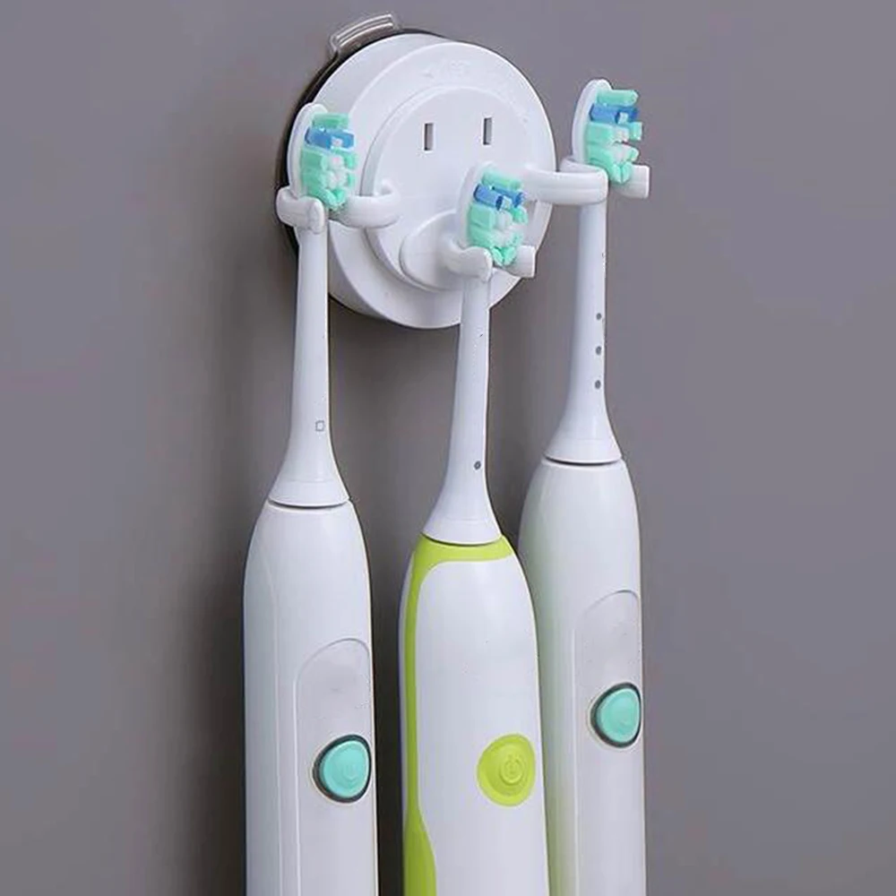 Настенный держатель на присоске аксессуары для ванной комнаты зубной щетки