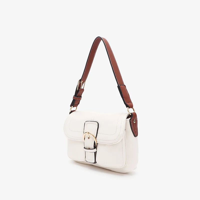 

Zebra Single Shoulder Bag Women's Belt Buckle Decoration Luxury Brand Designer Handbag Retro Leisure Versatile Fashion Stick Bag