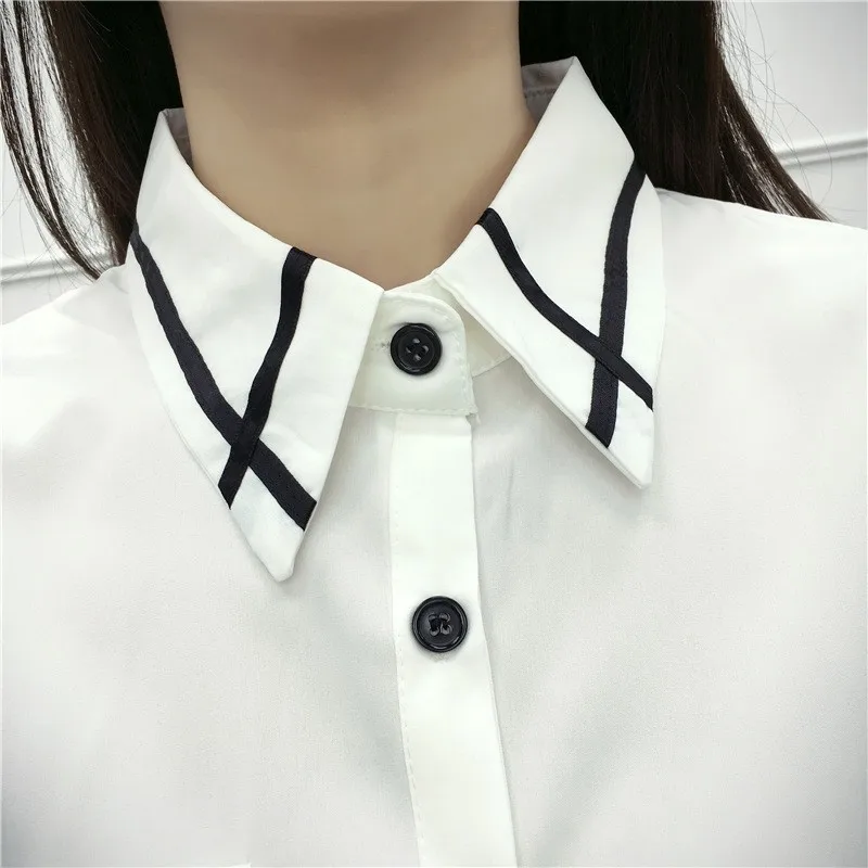 Летняя женская блузка vadim модная с длинным рукавом на пуговицах в полоску