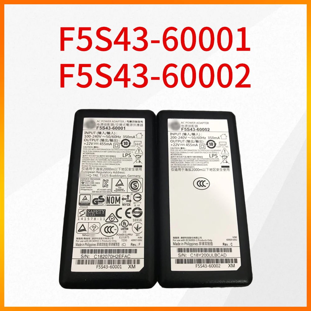 Оригинальный адаптер питания F5S43-60001 F5S43-60002 22 в 45 мА подходит для принтера HP 1112 2130