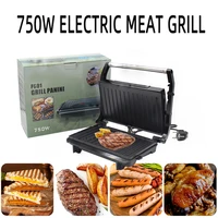 electric bbq smokeless steak grill pan stainless steel non stick sandwich panini breakfast maker machine kitchen appliance
