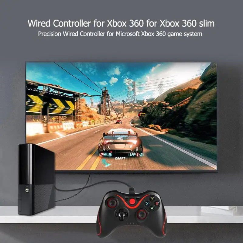ALLOYSEED USB Проводная Игра ручной контроллер Joypad геймпад для Microsoft Xbox 360 Slim ПК