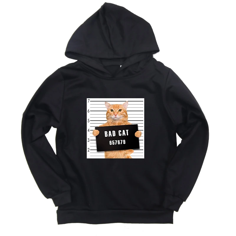 Детский осенний свитер с принтом «Bad Dog Bad Cat» Толстовки для маленьких детей милая повседневная детская одежда для мальчиков и девочек свитшоты для малышей - Цвет: Hoodies 3