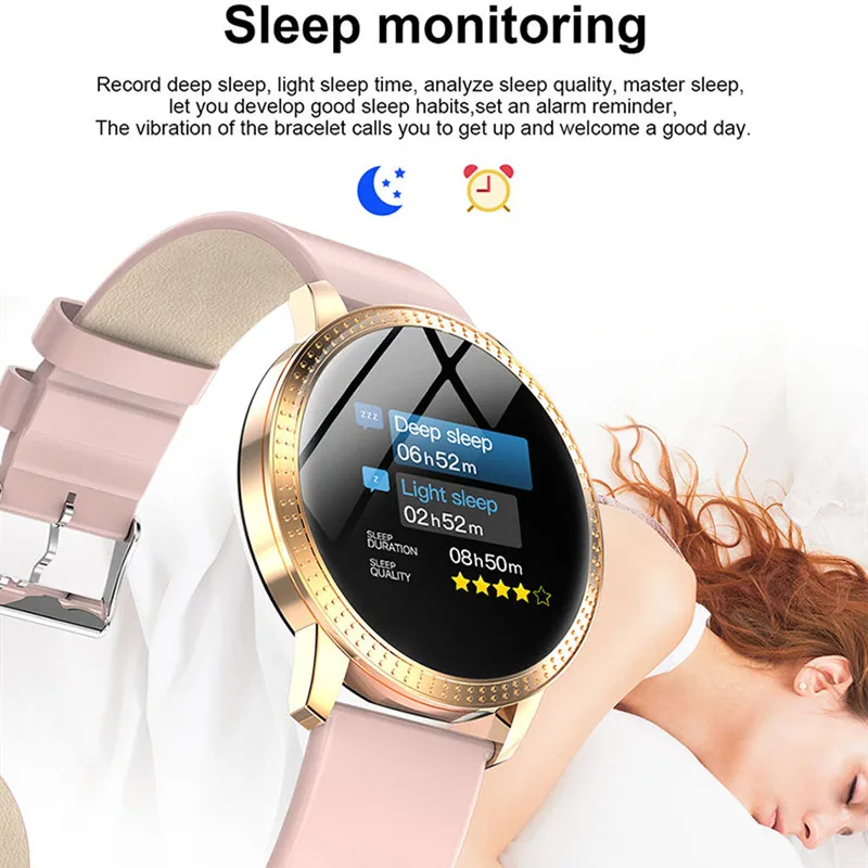 Женские Смарт-часы для фитнеса женщин бега Reloj монитор сердечного ритма Bluetooth