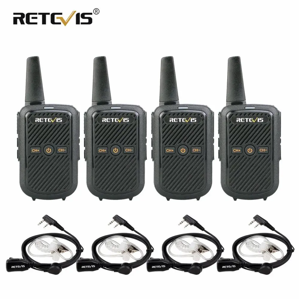 Мини рация Retevis RT15 4 шт. портативная двухсторонняя 2 Вт с usb зарядкой рации для