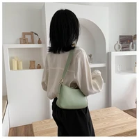 small bright pu leather shoulder bags for women cute solid color messenger bag simple handbags and purses female travel totes