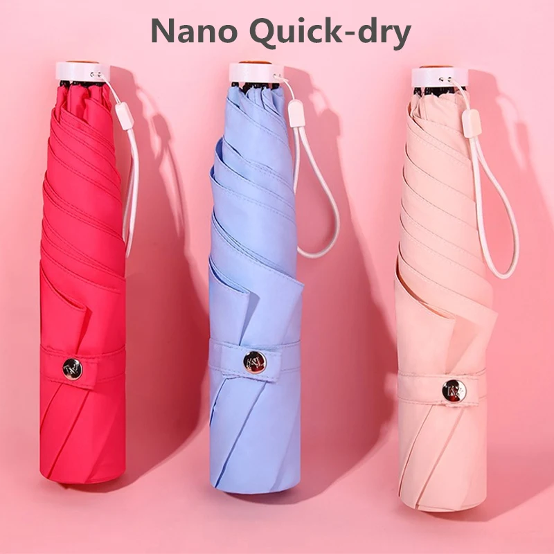 Зонт нанотехнологический Быстросохнущий маленький и ультралегкий 180 г|Зонтики| |