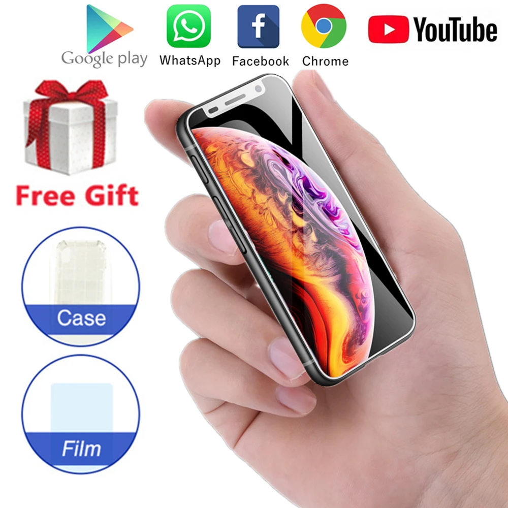 Маленький смартфон Melrose, 3,4 дюйма, маленький экран MT6739V, 1 ГБ, 8 ГБ, Android 8,1, карманный мини-студенческий мобильный телефон с отпечатком пальца