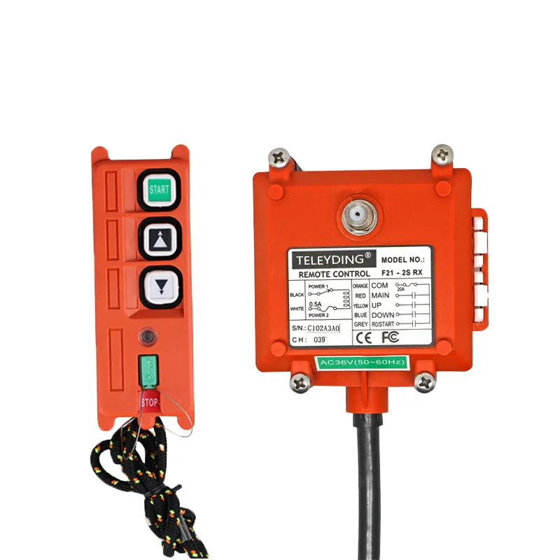 

Ding remote control F21-2S industrial remote control 2 points single speed, hooter / sand blasting equipment available