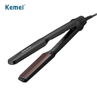 220 240v kemei curling iron corn hair curler temperature tourmaline ceramic hair crimper adjustable styling tools eu plug 40d