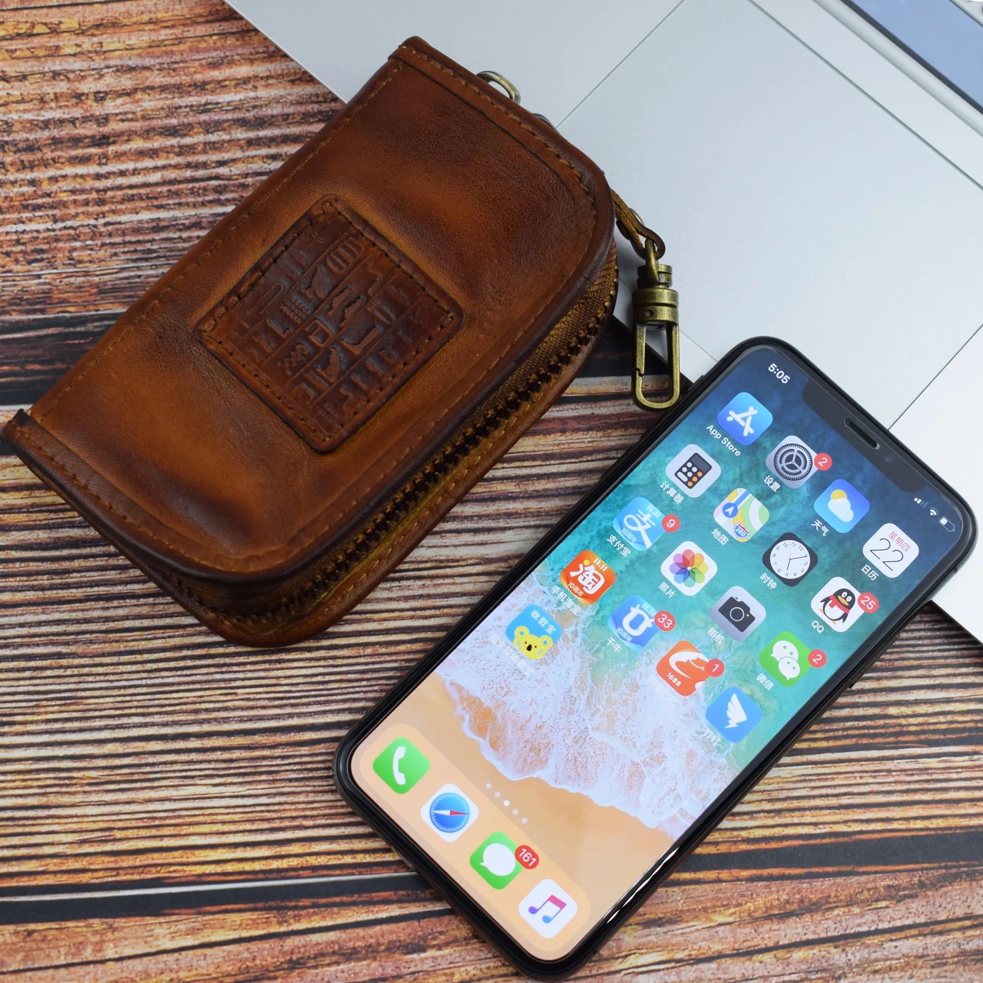 Натуральная кожа Автомобильный Брелок кошелек для ключей мужчин и женщин чехол