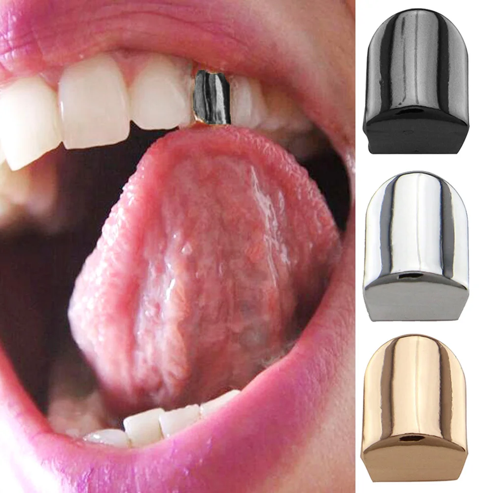 Besegad односпальные металлические Медь зуба сверху искусственных зубов Кепки s в