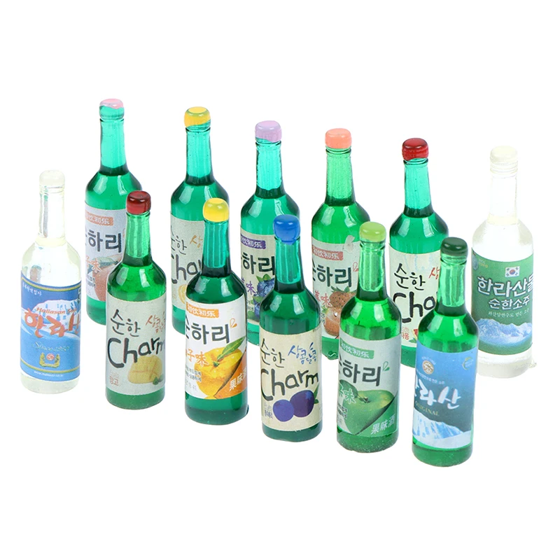 

Миниатюрные бутылки для напитков, 5 шт., миниатюрная бутылка для сока, бутылка для вина, кухонные аксессуары для еды, детские игрушки для роле...