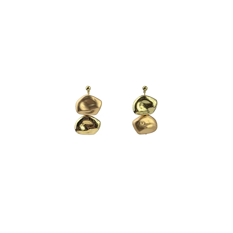 

2020 Statement Retro Asymmetric Earrings Female Exaggerated European and American Metal Long Temperament Wild Party Jewelry Gift