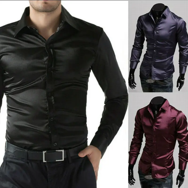 Мужские рубашки смокинги в английском стиле отложной воротник длинный рукав