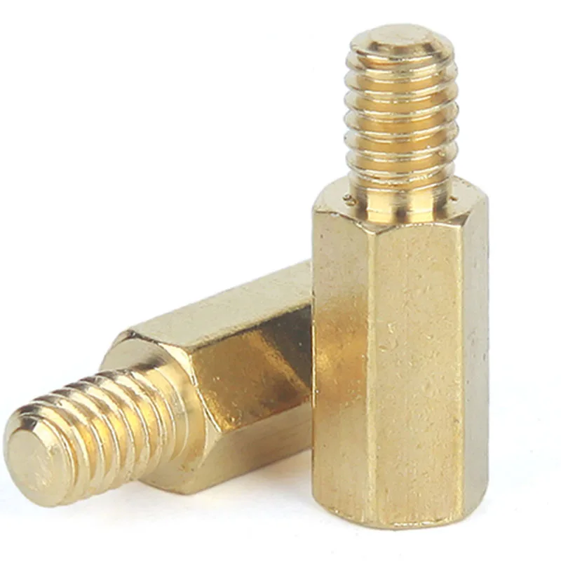 100 יח'\חבילה M3 * L (4-60) + 6 hex פליז spacer זכר נקבה stand off ברגים לוח הרבעה עמודת משושה