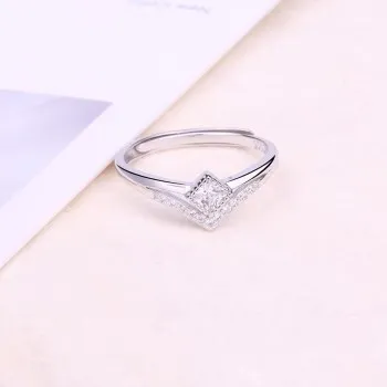

New 2021 Fashion Personality Love Ring Diamond S925 Silver Women's Ring Ring Hand Ornament Wholesale FSR014XQSZI