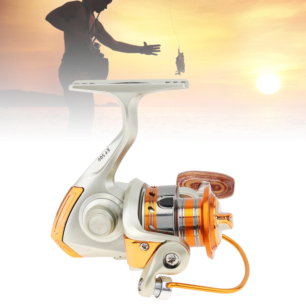 Мини Рыболовная катушка размер ладони металлическая карманная маленькая