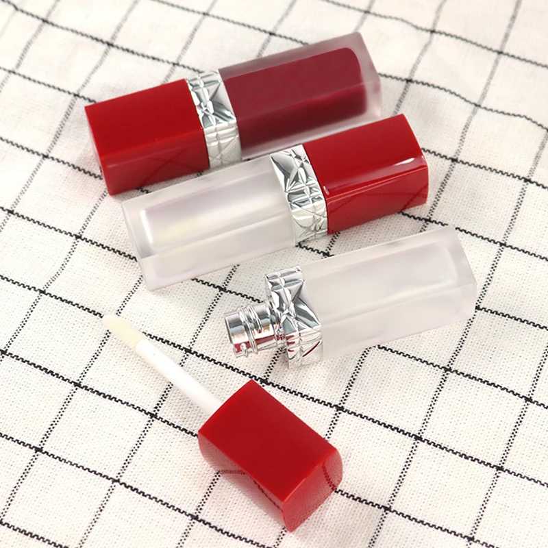 Пользовательский логотип 5 мл блеск для губ палочка трубка пустой красный