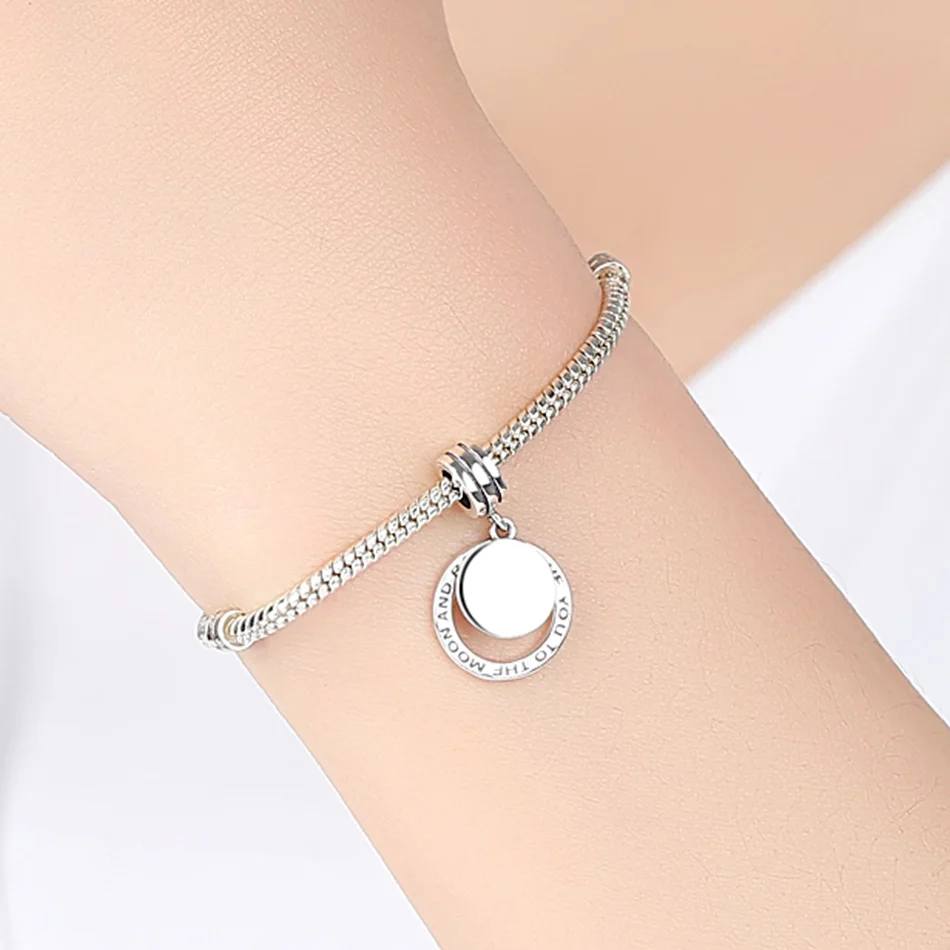 ELESHE персонализированные гравировка имени Подвески 925 стерлингового серебра