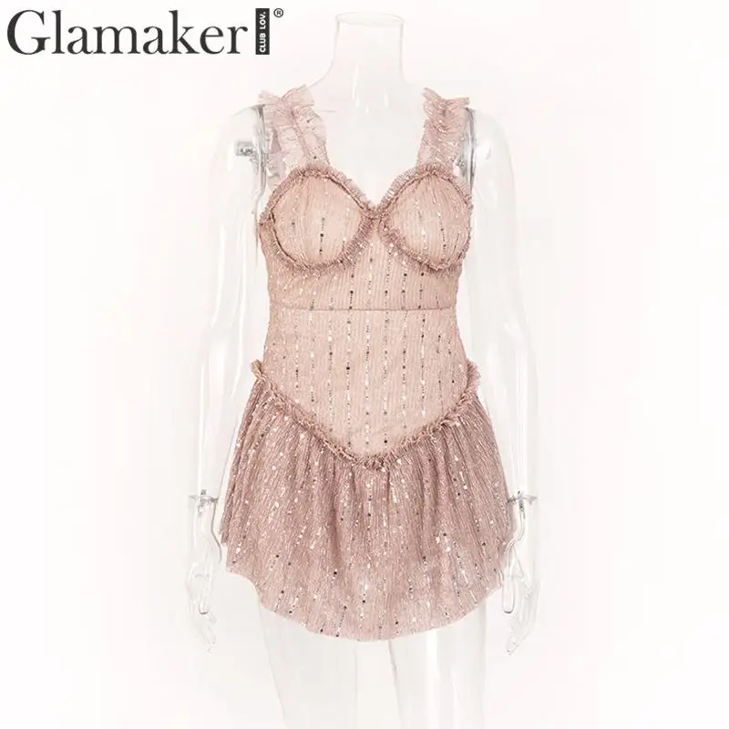 Glamaker, розовое, с открытой спиной, блестящее, Клубное, Золотое платье, сексуальное, черное, а-силуэт, вечерние, короткое платье, элегантное, с блестками, мини, Ночное платье для женщин, осень