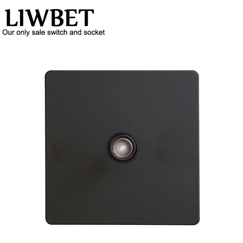 LIWBET черная цветная настенная розетка для телевизора и панель из нержавеющей