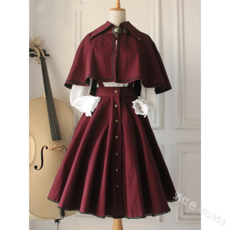 Женское платье в стиле лолиты COLDKER комплект одежды из 3 предметов размера плюс