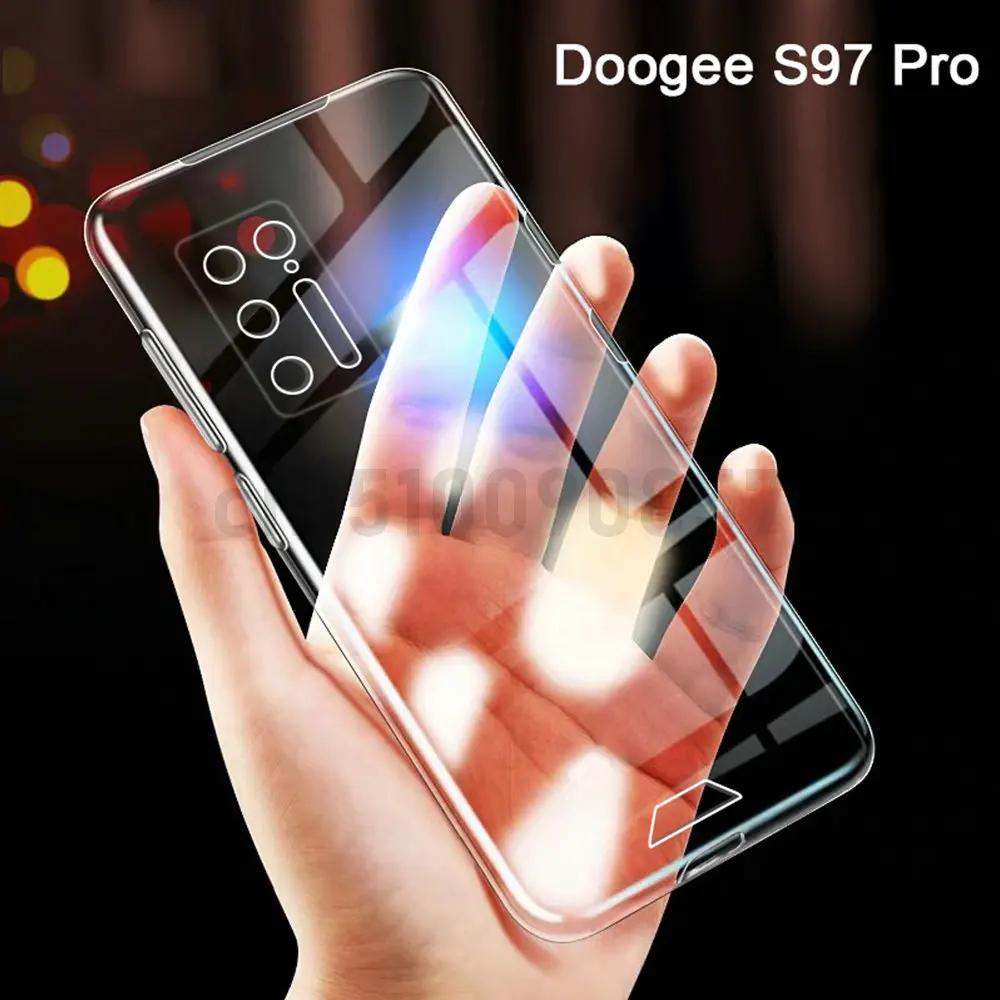 Стекло и силиконовый чехол 3-в-1 Для DOOGEE S97 Pro Чехол закаленное стекло Защита экрана