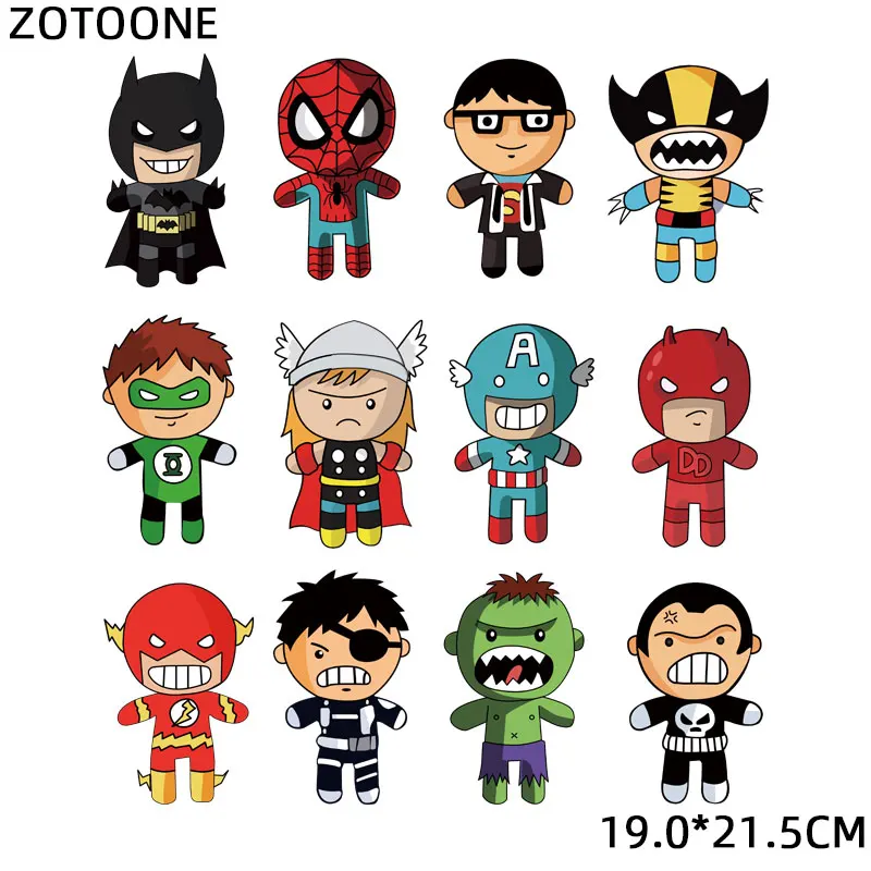 Нашивка С супергероями аппликации для термопереноса утюга детской одежды